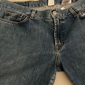 Lucky brand mid rise flare dungarees